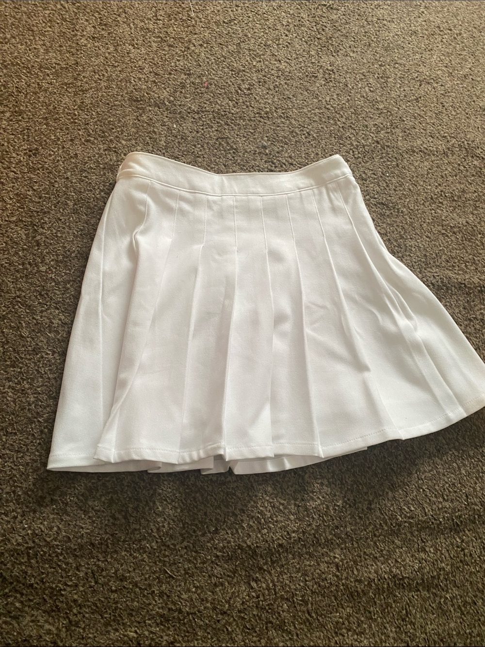 Hollister White Pleated Skater Skirt
